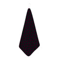 Black Pink And Blue Argyle Pattern Print Hand Towel