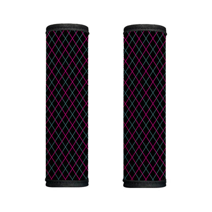 Black Pink And Blue Argyle Pattern Print Handle Covers