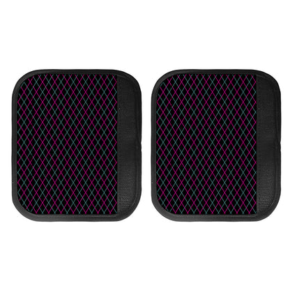 Black Pink And Blue Argyle Pattern Print Handle Covers