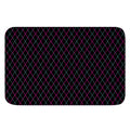Black Pink And Blue Argyle Pattern Print Indoor Door Mat