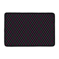 Black Pink And Blue Argyle Pattern Print Kitchen Mat