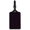 Black Pink And Blue Argyle Pattern Print Luggage Tag