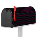 Black Pink And Blue Argyle Pattern Print Mailbox Cover