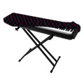 Black Pink And Blue Argyle Pattern Print Piano Keyboard Cover