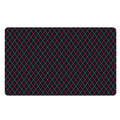 Black Pink And Blue Argyle Pattern Print Polyester Doormat