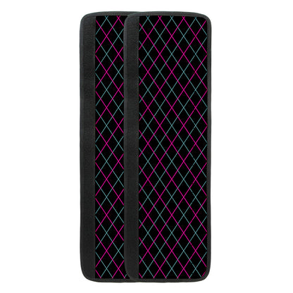 Black Pink And Blue Argyle Pattern Print Refrigerator Handle Covers