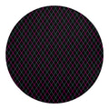 Black Pink And Blue Argyle Pattern Print Round Blanket