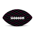 Black Pink And Blue Argyle Pattern Print Rugby Ball