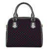 Black Pink And Blue Argyle Pattern Print Shoulder Handbag