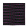 Black Pink And Blue Argyle Pattern Print Silk Bandana