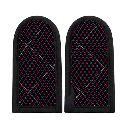 Black Pink And Blue Argyle Pattern Print Skillet Handle Cover