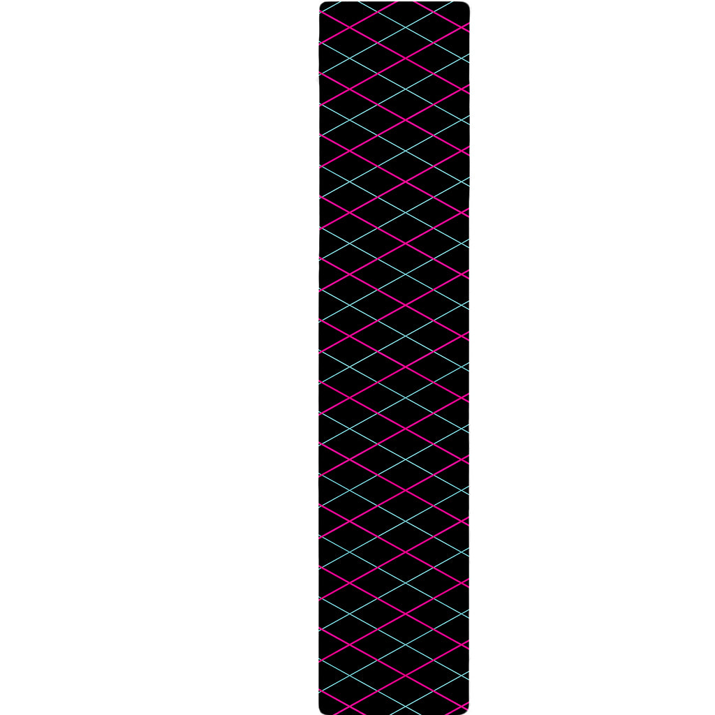 Black Pink And Blue Argyle Pattern Print Table Runner