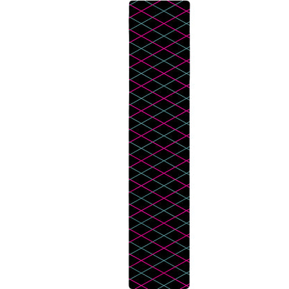 Black Pink And Blue Argyle Pattern Print Table Runner