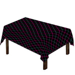 Black Pink And Blue Argyle Pattern Print Tablecloth