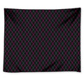 Black Pink And Blue Argyle Pattern Print Tapestry