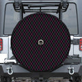 Black Pink And Blue Argyle Pattern Print Tire Cover With Camera Hole