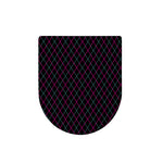 Black Pink And Blue Argyle Pattern Print Toilet Lid Cover