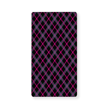 Black Pink And Blue Tartan Pattern Print Baby Crib Sheet