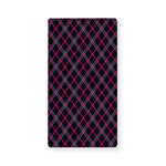 Black Pink And Blue Tartan Pattern Print Baby Crib Sheet