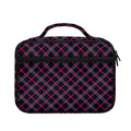 Black Pink And Blue Tartan Pattern Print Briefcase Bible Bag