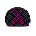 Black Pink And Blue Tartan Pattern Print Coin Purse