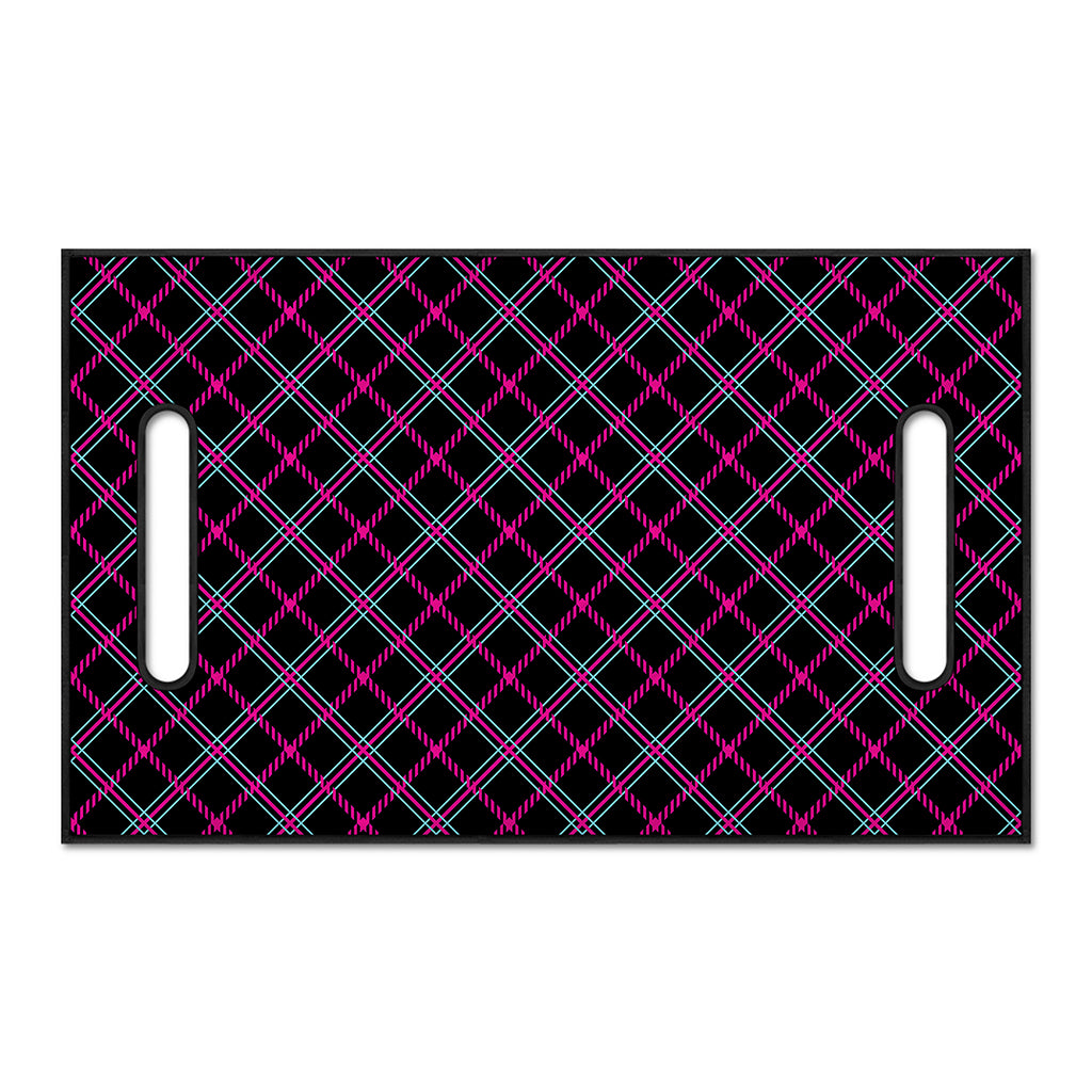 Black Pink And Blue Tartan Pattern Print Golf Cart Seat Cover