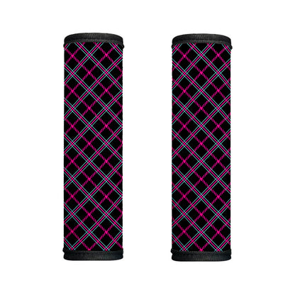 Black Pink And Blue Tartan Pattern Print Handle Covers
