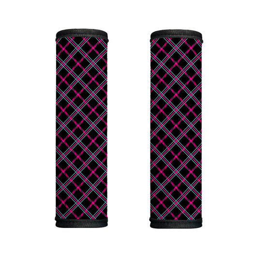 Black Pink And Blue Tartan Pattern Print Handle Covers