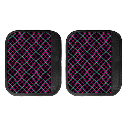 Black Pink And Blue Tartan Pattern Print Handle Covers