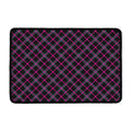 Black Pink And Blue Tartan Pattern Print Kitchen Mat