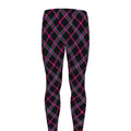 Black Pink And Blue Tartan Pattern Print Men's Leggings