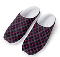 Black Pink And Blue Tartan Pattern Print Mesh Casual Shoes
