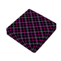 Black Pink And Blue Tartan Pattern Print Outdoor Seat Cushion Cover