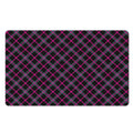 Black Pink And Blue Tartan Pattern Print Polyester Doormat