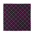 Black Pink And Blue Tartan Pattern Print Silk Bandana