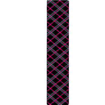 Black Pink And Blue Tartan Pattern Print Table Runner