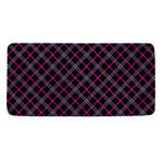 Black Pink And Blue Tartan Pattern Print Towel