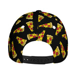 Black Pizza Pattern Print Baseball Cap