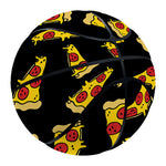 Black Pizza Pattern Print Basketball