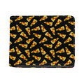 Black Pizza Pattern Print Bifold Wallet