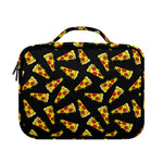 Black Pizza Pattern Print Briefcase Bible Bag