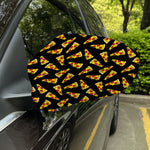 Black Pizza Pattern Print Car Side Mirror Covers