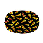 Black Pizza Pattern Print Car Side Mirror Covers