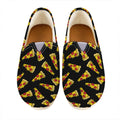 Black Pizza Pattern Print Casual Shoes