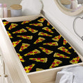Black Pizza Pattern Print Changing Pad Cover