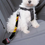 Black Pizza Pattern Print Dog Seat Belt