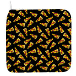 Black Pizza Pattern Print Hand Towel