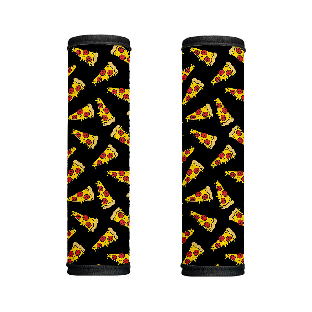 Black Pizza Pattern Print Handle Covers