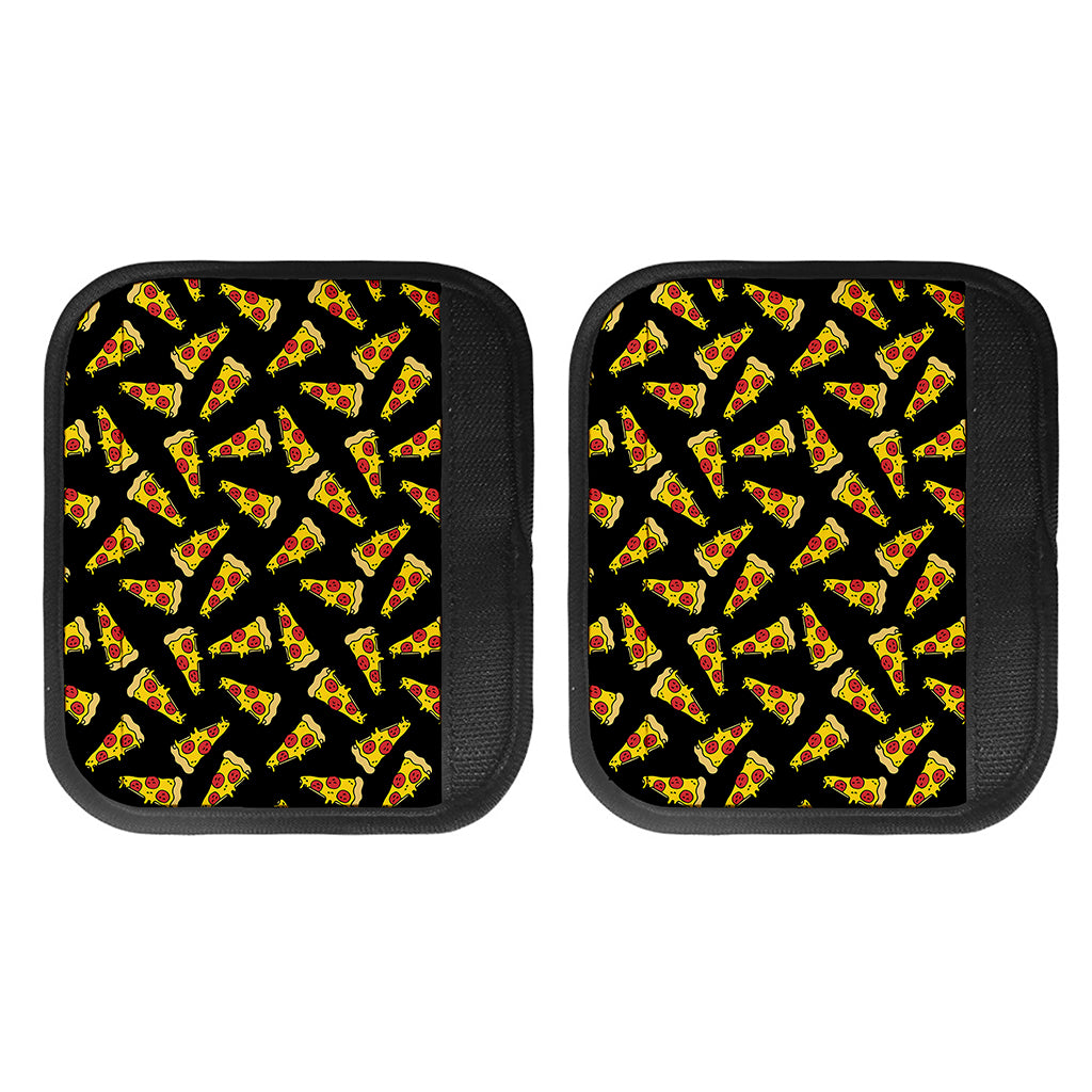 Black Pizza Pattern Print Handle Covers