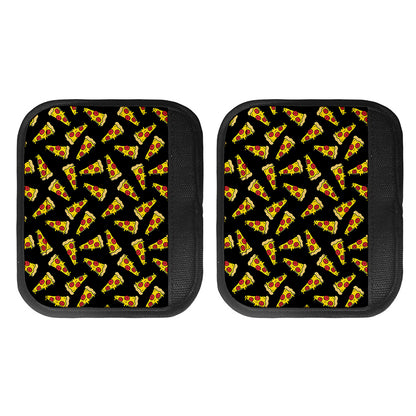 Black Pizza Pattern Print Handle Covers